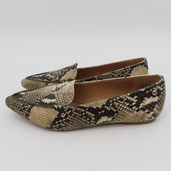 GUESS 8 M Erica Faux Leather Snakeskin Snake Python Pointed Toe Flats Shoes NEW - Picture 6 of 13